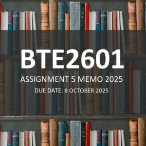 BTE2601 Assignment 5 PORTFOLIO MEMO 2025 - Due 8 October 2025 (Learnlib)
