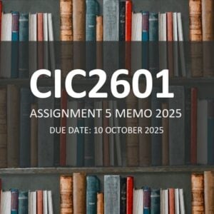 CIC2601 Assignment 5 Portfolio 2025 - Due 10 October 2025 (Learnlib)