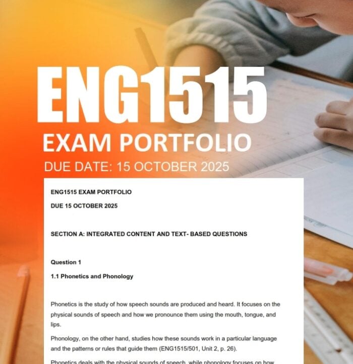 ENG1515 EXAM Portfolio 2025 - Due 15 October 2025