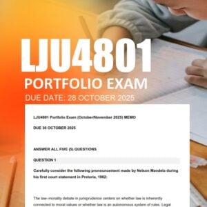LJU4801 Portfolio Exam October 2025 - Due 28 October 2025