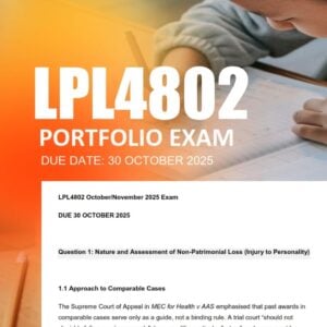 LPL4802 Portfolio Exam October 2025 Due 30 October 2025