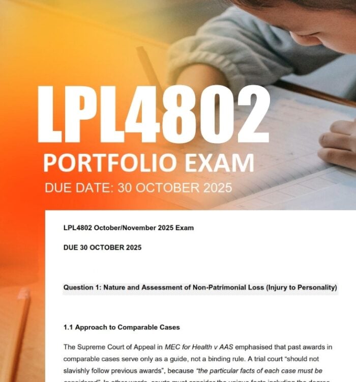LPL4802 Portfolio Exam October 2025 Due 30 October 2025