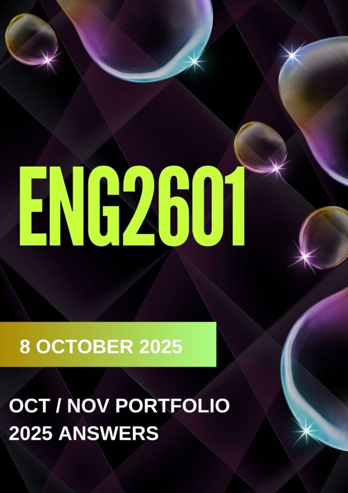 ENG2601 PORTFOLIO 2025 ANSWERS (DUE DATE 8 OCTOBER 2025)