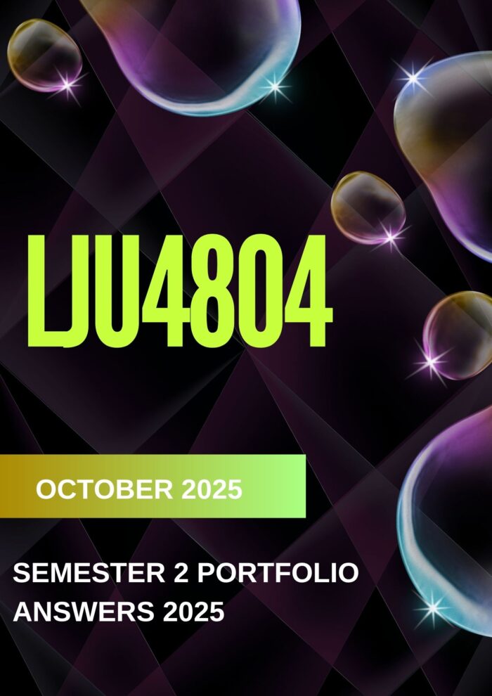 LJU4804 Exam Portfolio Semester 2 2025 Answers (Due 17 October 2025)