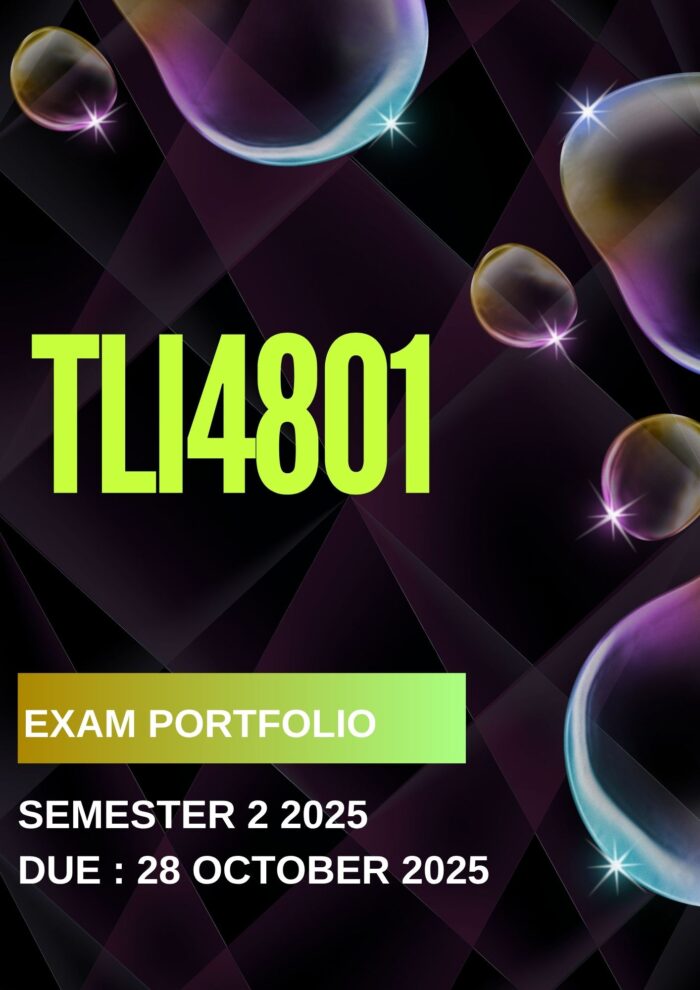 TLI4801 EXAMINATION PORTFOLIO FOR OCTOBER 2025 (DUE DATE 28 OCTOBER 2025)