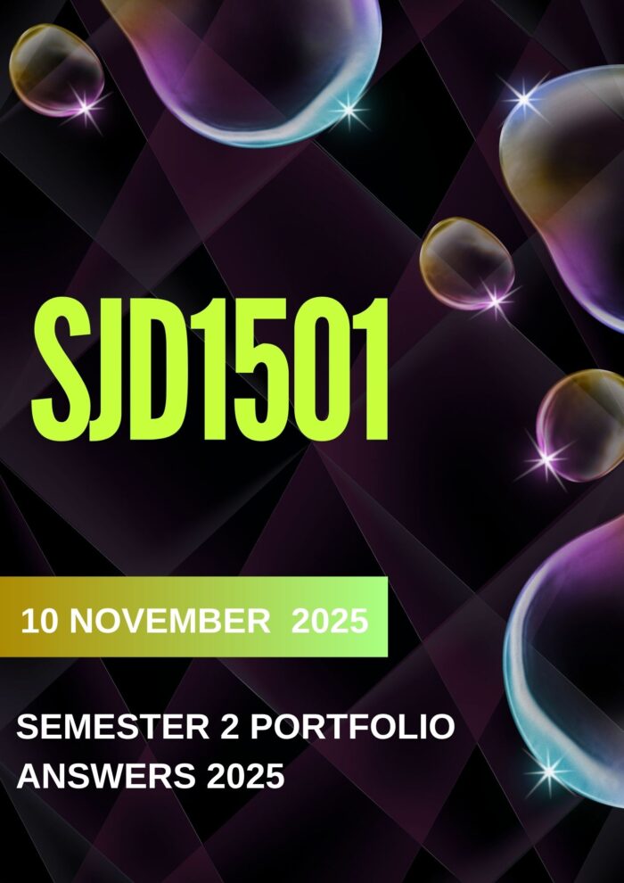 SJD1501 Assignment 7 Semester 2 2025 Answers (Due Date 10 November 2025)