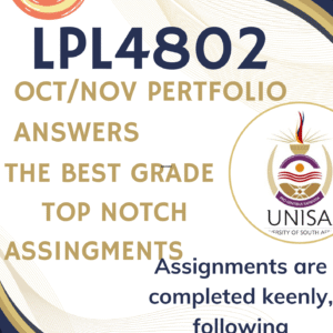 LPL4802 October November Portfolio (COMPLETE ANSWERS) Semester 2 2025 - DUE 30 October 2025