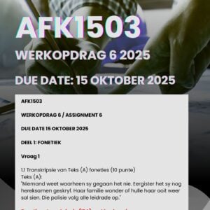 AFK1503 WERKOPDRAG 6 2025 MEMO | SLOTERDATUM 15 OKTOBER 2025 | ★★★★★