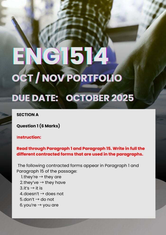 ENG1514 PORTFOLIO 2025 MEMO |OCTOBER 2025|
