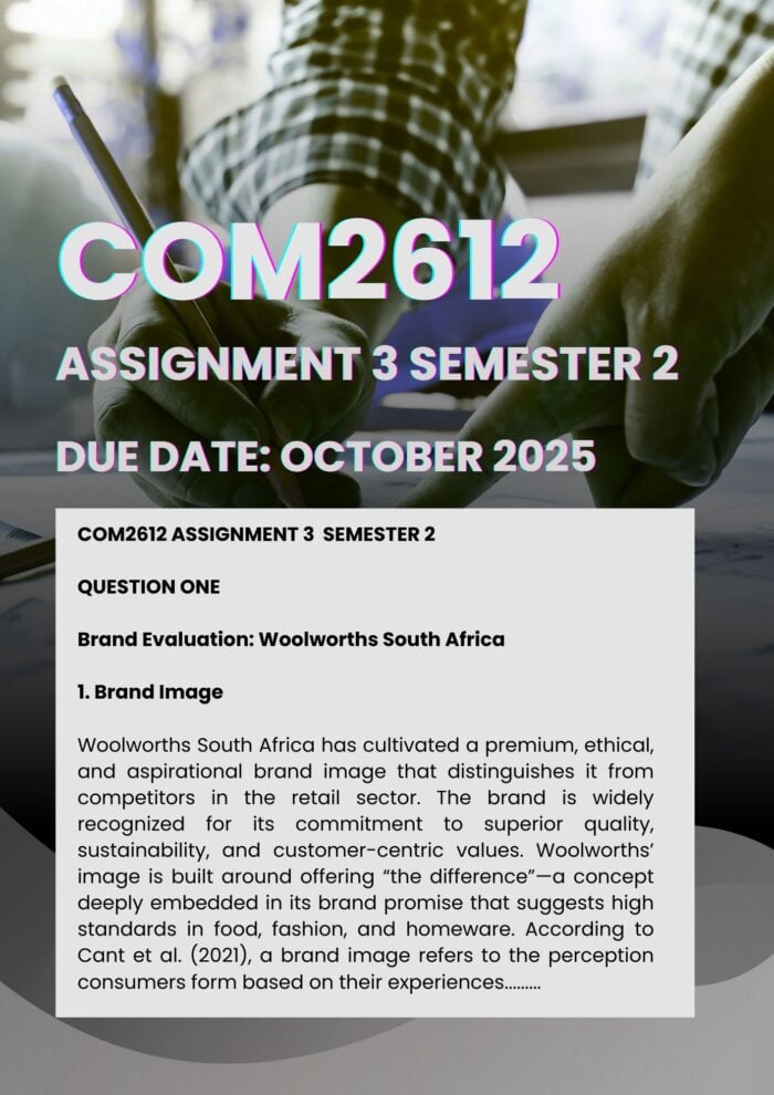 COM2612 ASSIGNMENT 3 MEMO |DUE 2025|