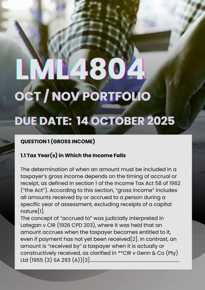 LML4804 SEMESTER 2 PORTFOLIO 2025 MEMO |DUE DATE 14 OCTOBER 2025|