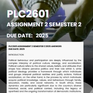 PLC2601 ASSIGNMENT 2 SEMESTER 2 2025 COMPLETE MEMO |DUE DATE OCTOBER 2025| ★★★★★