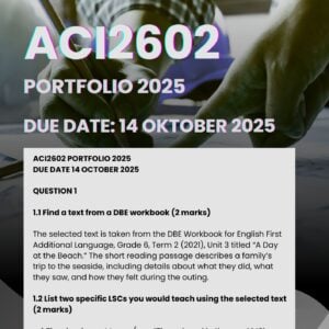 ACI2602 PORTFOLIO 2025 COMPLETE MEMO |DUE DATE 14 OCTOBER 2025| ★★★★★
