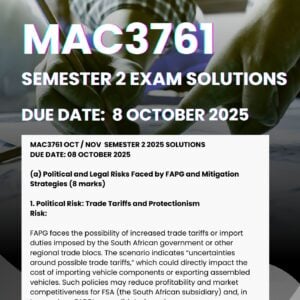 MAC3761 OCTOBER / NOVEMBER EXAMINATION CALCULATIONS & SOLUTIONS |DUE 8 OCTOBER 2025| ★★★★★