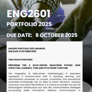 ENG2601 OCTOBER / NOVEMBER PORTFOLIO 2025 MEMO |DUE 8 OCTOBER 2025| ★★★★★