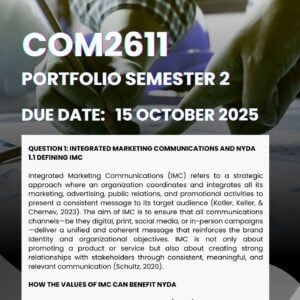COM2611 POE SEMESTER 2 2025 MEMO |DUE DATE 15 OCTOBER 2025|★★★★★