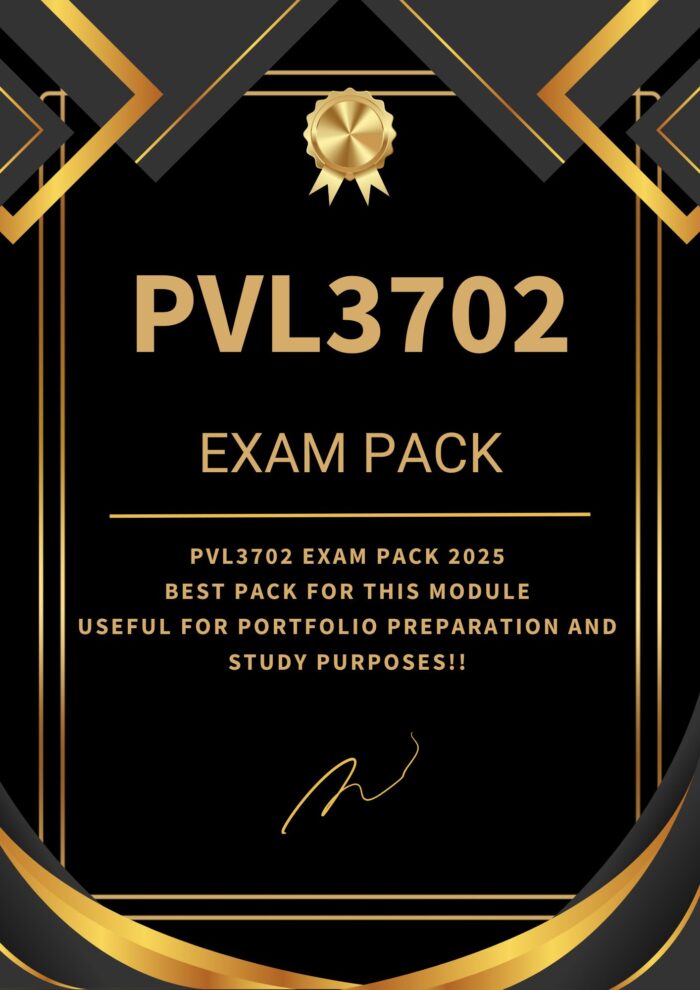 PVL3702 EXAMINATION PACK |IDEAL PACK FOR PASSING THIS MODULE|