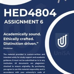 HED4804 ASSIGNMENT 06 2025 ANSWERS {DUE 2025}