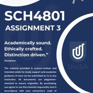 SCH4801 ASSIGNMENT 3 2025 {DUE DATE 10 OCTOBER 2025}