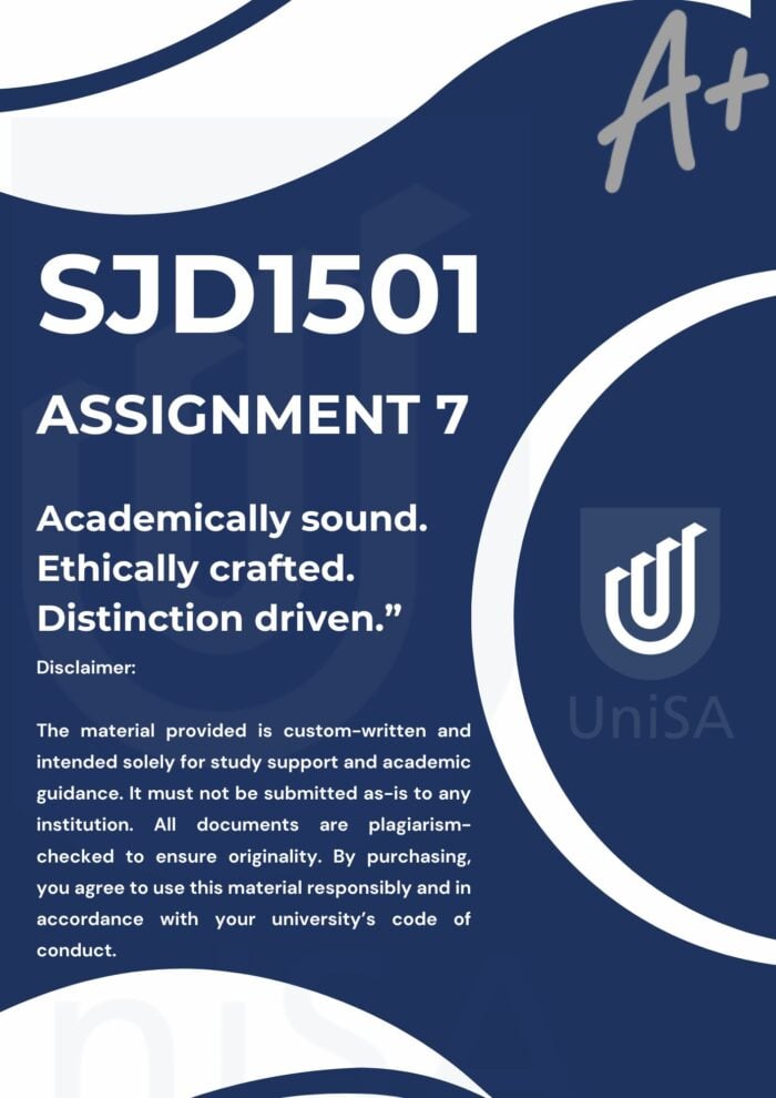 SJD1501 ASSIGNMENT 7 SEMESTER 2 PORTFOLIO 2025 ANSWERS {DUE DATE 10 NOVEMBER 2025}