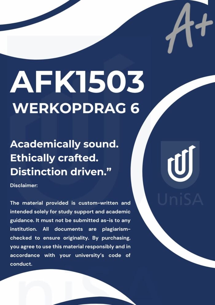 AFK1503 WERKOPDRAG 6 2025 COMPLETE ANSWERS {DUE DATE 15 OKTOBER 2025}
