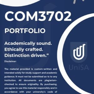 COM3702 ASSIGNMENT 3 PORTFOLIO ANSWERS {DUE DATE 27 OCTOBER 2025}