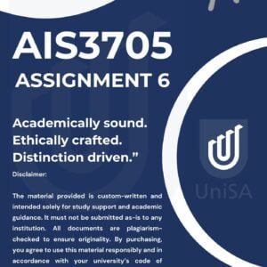 AIS3705 ASSIGNMENT 6 PRACTICAL PORTFOLIO ANSWERS {DUE DATE 17 OCTOBER 2025}