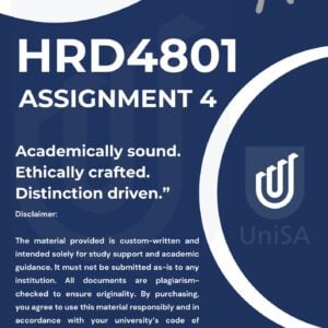 HRD4801 ASSIGNMENT 4 2025 ANSWERS (DUE DATE 13 OCTOBER 2025)