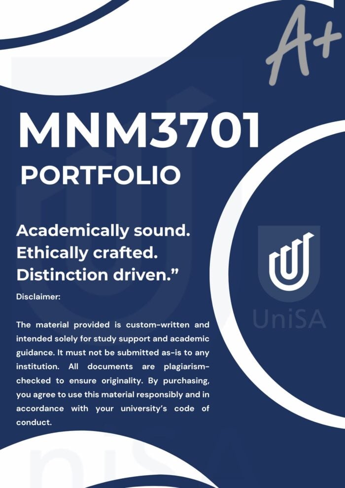 MNM3701 PORTFOLIO SEMESTER 2 2025 ANSWERS {DUE DATE 20 OCTOBER 2025}
