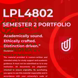 LPL4802 OCT / NOV PORTFOLIO SEMESTER 2 2025 ANSWERS {DUE DATE 30 OCTOBER 2025}