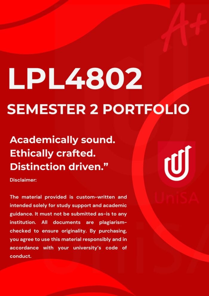 LPL4802 OCT / NOV PORTFOLIO SEMESTER 2 2025 ANSWERS {DUE DATE 30 OCTOBER 2025}
