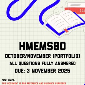 HMEMS80 October/November (Portfolio) Memo | Due 3 November 2025