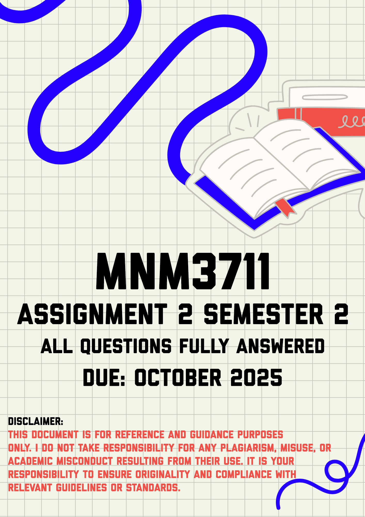 MNM3711 Assignment 2 Semester 2 Memo | Due October 2025