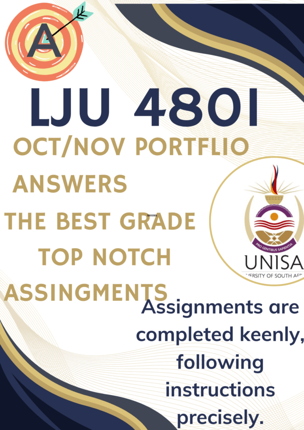 LJU4801 October November Portfolio (COMPLETE ANSWERS) Semester 2 2025 - DUE 28 October 2025