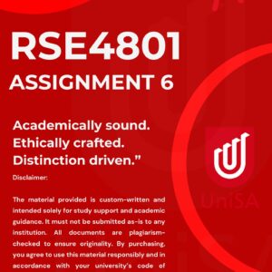 RSE4801 ASSIGNMENT 06 2025 COMPLETE ANSWERS {DUE DATE 23 JANUARY 2026}