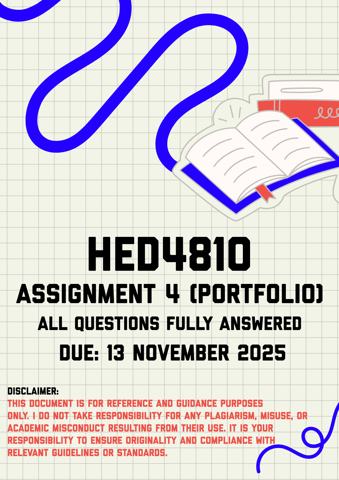 HED4810 Assignment 4 (Portfolio) Memo | Due 13 November 2025