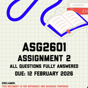 ASG2601 Assignment 2 Memo | Due 12 February 2026