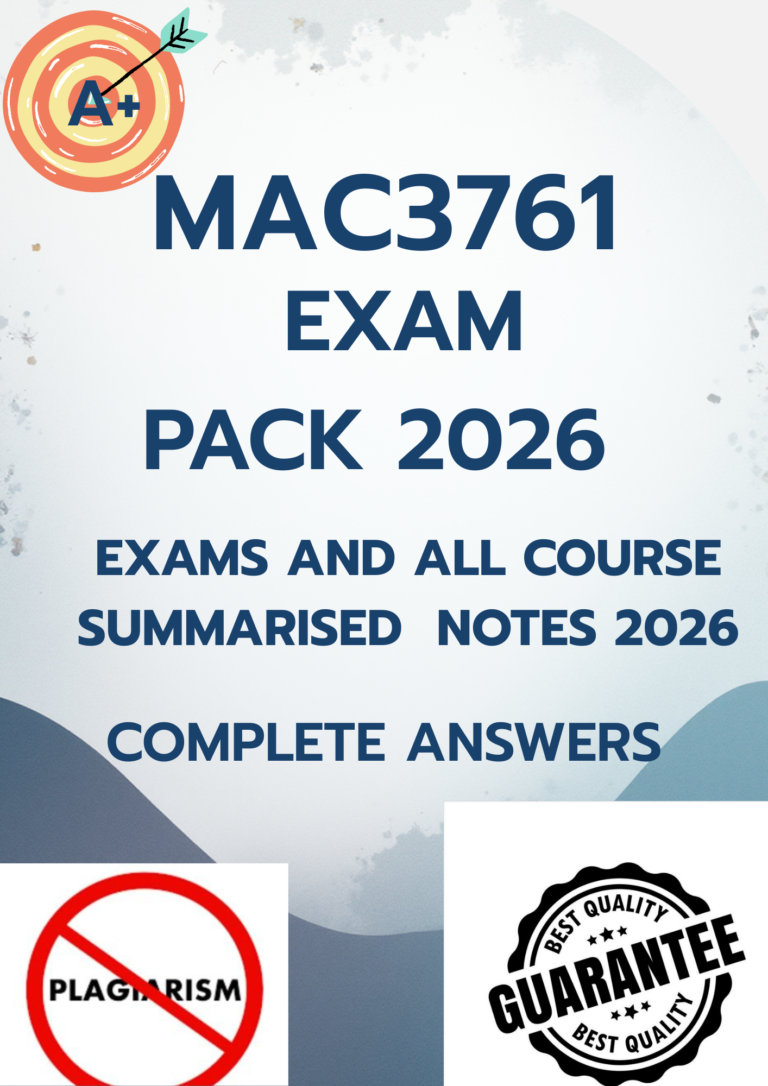 MAC3761 EXAM PACK 2026 - StudyPass
