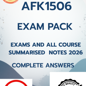 AFK1506 EXAM PACK 2026 [QUESTION AND COMPLETE ANSWERS]