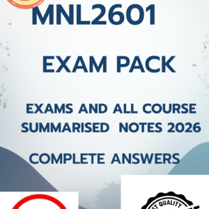 MNL2601 EXAM PACK [COMPLETE QUESTIONS AND ANSWERS]