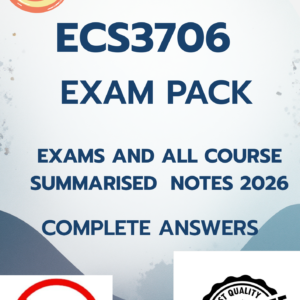 ECS3706 EXAM PACK [COMPLETE QUESTION AND ANSWERS]