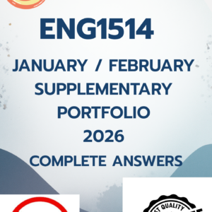 ENG1514 JANUARY / FEBRUARY SUPPLEMENTARY EXAM 2026 - [COMPLETE QUESTIONS AND ANSWERS]