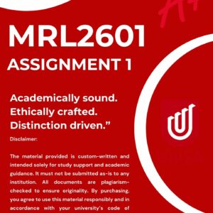 MRL2601 ASSIGNMENT 1 SEMESTER 1 2026 (DETAILED ANSWERS) DUE DATE 6 MARCH 2026