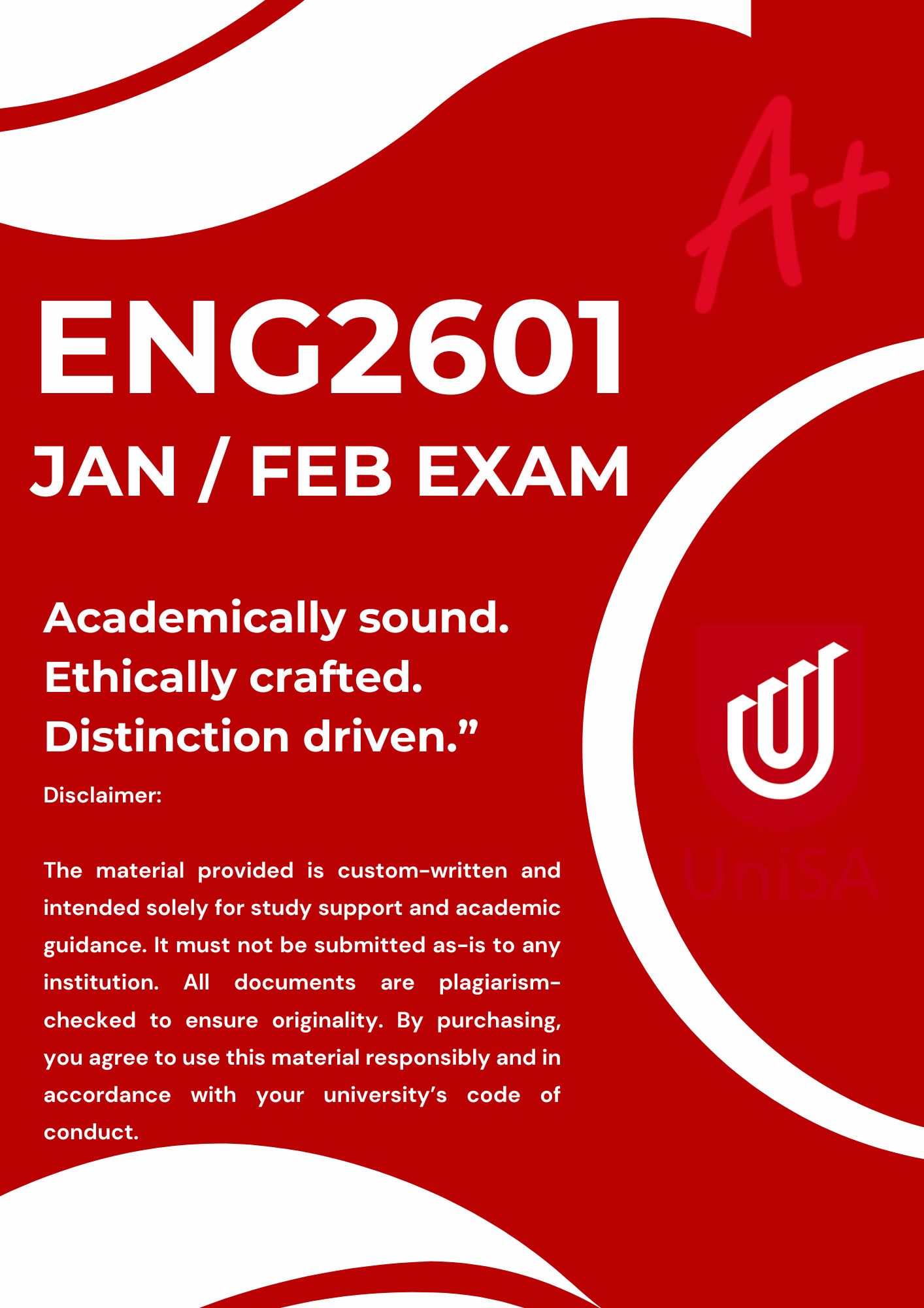 ENG2601 JAN / FEBRUARY EXAM PORTFOLIO (DETAILED ANSWERS) DUE DATE 21 JANUARY 2026