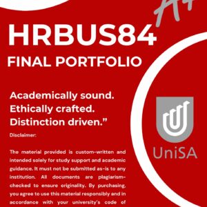 HRBUS84 FINAL PORTFOLIO 2025 (DETAILED ANSWERS) DUE DATE 27 JANUARY 2026