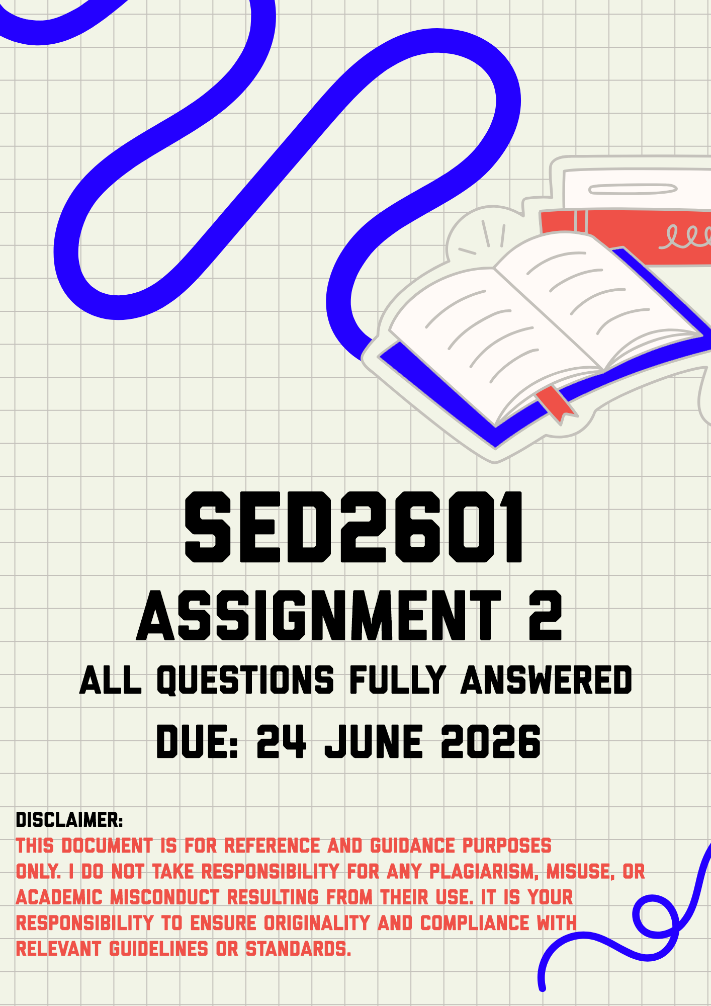 SED2601 Assignment 2 Memo | Due 24 June 2026