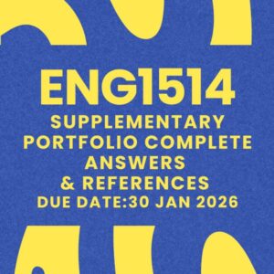 ENG1514 SUPPLEMENTARY PORTFOLIO 2026 ANSWERS & REFERENCES {DUE DATE 30 JANUARY 2026}