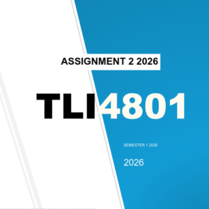 TLI4801 Assignment 1 MEMO 2026 - Due April 2026
