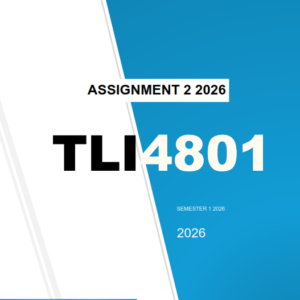 TLI4801 Assignment 2 MEMO 2026 - Due April 2026