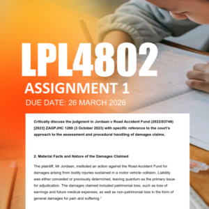 LPL4802 Assignment 1 Semester 1 2026 - Due 26 March 2026
